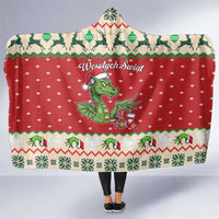 Poland Dinosaur Christmas Hooded Blanket Polish Smok Wawelski Wesołych Swiat - Wonder Print Shop