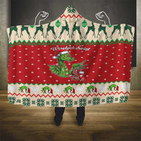 Poland Dinosaur Christmas Hooded Blanket Polish Smok Wawelski Wesołych Swiat - Wonder Print Shop