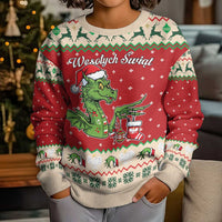 Poland Dinosaur Christmas Kid Ugly Christmas Sweater Polish Smok Wawelski Wesołych Swiat - Wonder Print Shop