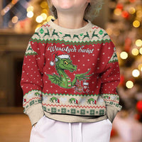Poland Dinosaur Christmas Kid Ugly Christmas Sweater Polish Smok Wawelski Wesołych Swiat - Wonder Print Shop