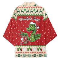 Poland Dinosaur Christmas Kimono Polish Smok Wawelski Wesołych Swiat - Wonder Print Shop