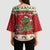 Poland Dinosaur Christmas Kimono Sleeve Blouse Polish Smok Wawelski Wesołych Swiat - Wonder Print Shop
