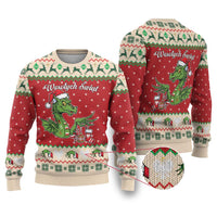 Poland Dinosaur Christmas Ugly Christmas Sweater Polish Smok Wawelski Wesołych Swiat - Wonder Print Shop