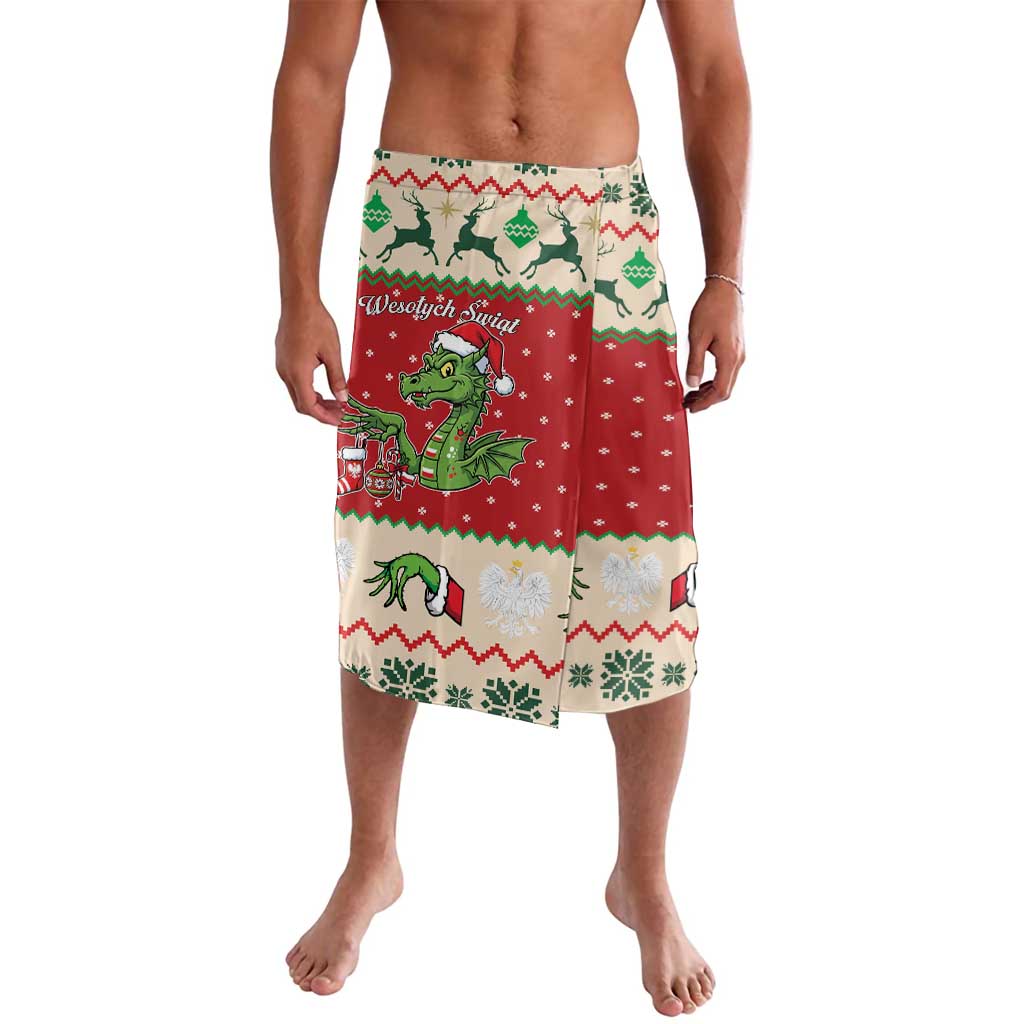 Poland Dinosaur Christmas Lavalava Polish Smok Wawelski Wesołych Swiat - Wonder Print Shop