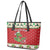 Poland Dinosaur Christmas Leather Tote Bag Polish Smok Wawelski Wesołych Swiat - Wonder Print Shop
