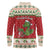 Poland Dinosaur Christmas Long Sleeve Polo Shirt Polish Smok Wawelski Wesołych Swiat - Wonder Print Shop