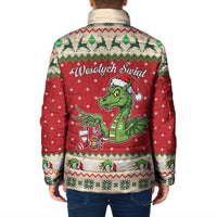 Poland Dinosaur Christmas Padded Jacket Polish Smok Wawelski Wesołych Swiat - Wonder Print Shop