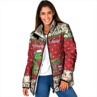 Poland Dinosaur Christmas Padded Jacket Polish Smok Wawelski Wesołych Swiat - Wonder Print Shop