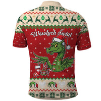 Poland Dinosaur Christmas Polo Shirt Polish Smok Wawelski Wesołych Swiat - Wonder Print Shop