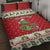 Poland Dinosaur Christmas Quilt Bed Set Polish Smok Wawelski Wesołych Swiat - Wonder Print Shop