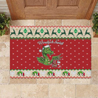 Poland Dinosaur Christmas Rubber Doormat Polish Smok Wawelski Wesołych Swiat - Wonder Print Shop