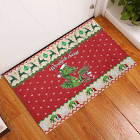 Poland Dinosaur Christmas Rubber Doormat Polish Smok Wawelski Wesołych Swiat - Wonder Print Shop