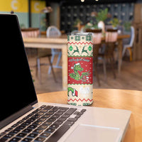 Poland Dinosaur Christmas Skinny Tumbler Polish Smok Wawelski Wesołych Swiat - Wonder Print Shop