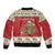 Poland Dinosaur Christmas Sleeve Zip Bomber Jacket Polish Smok Wawelski Wesołych Swiat - Wonder Print Shop
