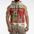 Poland Dinosaur Christmas Sleeveless Zip Hoodie Polish Smok Wawelski Wesołych Swiat - Wonder Print Shop