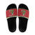 Poland Dinosaur Christmas Slide Sandals Polish Smok Wawelski Wesołych Swiat - Wonder Print Shop