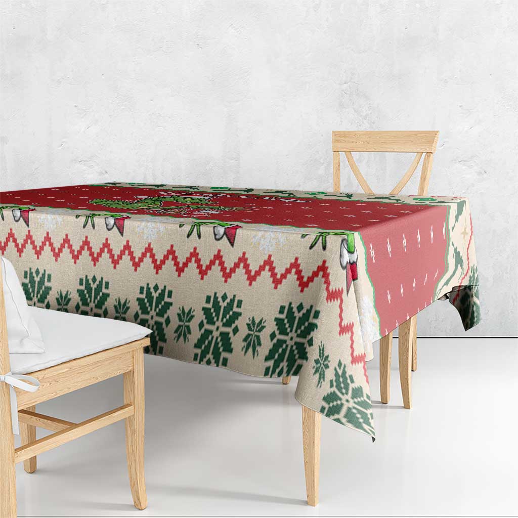 Poland Dinosaur Christmas Tablecloth Polish Smok Wawelski Wesołych Swiat - Wonder Print Shop