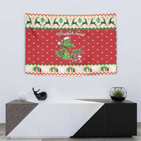 Poland Dinosaur Christmas Tapestry Polish Smok Wawelski Wesołych Swiat - Wonder Print Shop