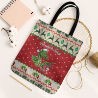 Poland Dinosaur Christmas Tote Bag Polish Smok Wawelski Wesołych Swiat - Wonder Print Shop