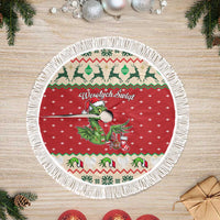 Poland Dinosaur Christmas Tree Skirt Polish Smok Wawelski Wesołych Swiat - Wonder Print Shop