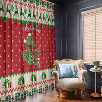 Poland Dinosaur Christmas Window Curtain Polish Smok Wawelski Wesołych Swiat - Wonder Print Shop