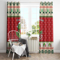 Poland Dinosaur Christmas Window Curtain Polish Smok Wawelski Wesołych Swiat - Wonder Print Shop