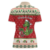 Poland Dinosaur Christmas Women Polo Shirt Polish Smok Wawelski Wesołych Swiat - Wonder Print Shop
