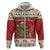Poland Dinosaur Christmas Zip Hoodie Polish Smok Wawelski Wesołych Swiat - Wonder Print Shop