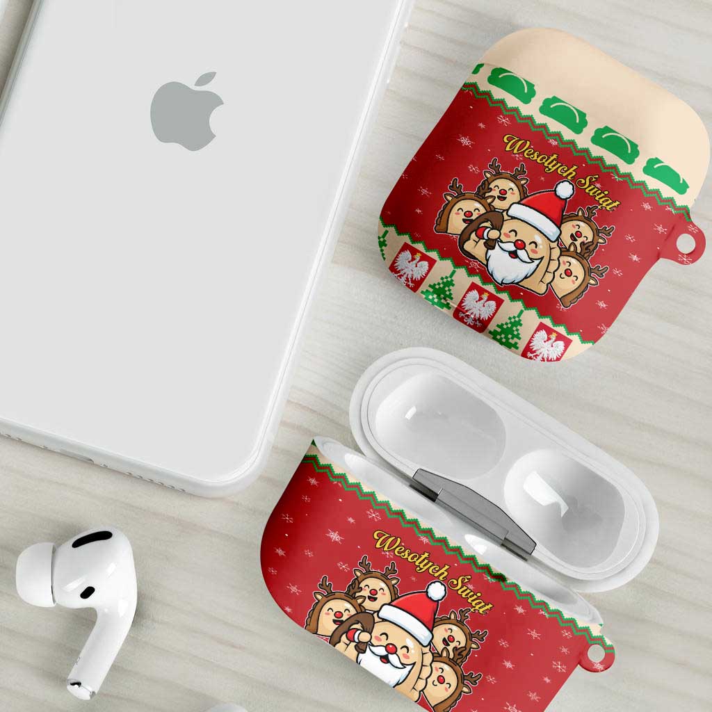 Poland Christmas AirPods Case Pierogi Mascot Santa Claus Wesołych Swiat - Wonder Print Shop