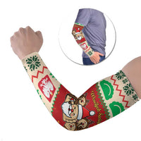Poland Christmas Arm Sleeves Pierogi Mascot Santa Claus Wesołych Swiat - Wonder Print Shop