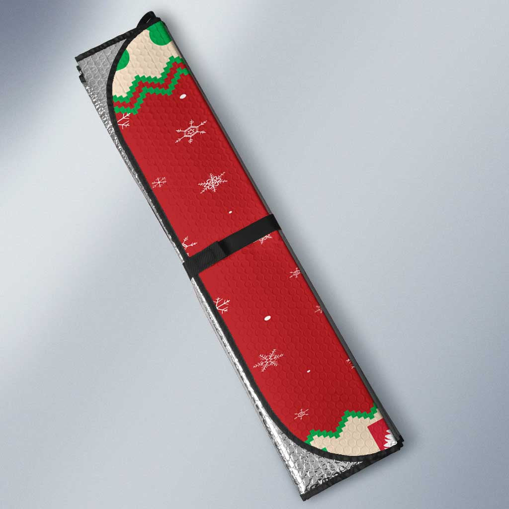 Poland Christmas Auto Sun Shade Pierogi Mascot Santa Claus Wesołych Swiat - Wonder Print Shop