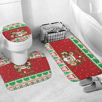 Poland Christmas Bathroom Set Pierogi Mascot Santa Claus Wesołych Swiat - Wonder Print Shop