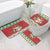 Poland Christmas Bathroom Set Pierogi Mascot Santa Claus Wesołych Swiat - Wonder Print Shop