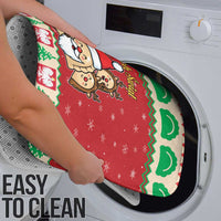 Poland Christmas Bathroom Set Pierogi Mascot Santa Claus Wesołych Swiat - Wonder Print Shop