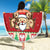 Poland Christmas Beach Blanket Pierogi Mascot Santa Claus Wesołych Swiat - Wonder Print Shop