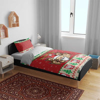 Poland Christmas Bedding Set Pierogi Mascot Santa Claus Wesołych Swiat - Wonder Print Shop
