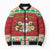 Poland Christmas Bomber Puffer Jacket Pierogi Mascot Santa Claus Wesołych Swiat - Wonder Print Shop