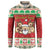 Poland Christmas Button Sweatshirt Pierogi Mascot Santa Claus Wesołych Swiat - Wonder Print Shop