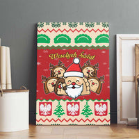 Poland Christmas Canvas Wall Art Pierogi Mascot Santa Claus Wesołych Swiat - Wonder Print Shop