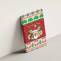 Poland Christmas Canvas Wall Art Pierogi Mascot Santa Claus Wesołych Swiat - Wonder Print Shop