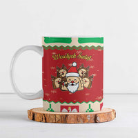 Poland Christmas Ceramic Mug Pierogi Mascot Santa Claus Wesołych Swiat - Wonder Print Shop