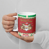 Poland Christmas Ceramic Mug Pierogi Mascot Santa Claus Wesołych Swiat - Wonder Print Shop