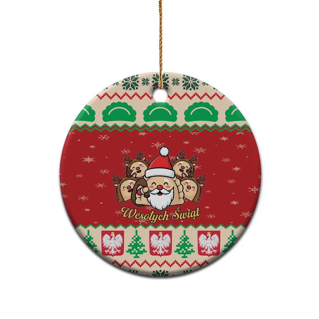 Poland Christmas Ceramic Ornament Pierogi Mascot Santa Claus Wesołych Swiat - Wonder Print Shop