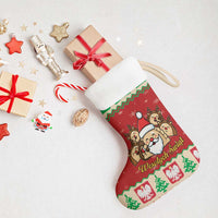 Poland Christmas Stocking Pierogi Mascot Santa Claus Wesołych Swiat - Wonder Print Shop