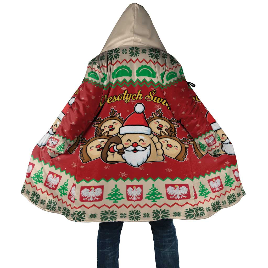 Poland Christmas Cloak Pierogi Mascot Santa Claus Wesołych Swiat - Wonder Print Shop