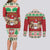Poland Christmas Couples Matching Long Sleeve Bodycon Dress and Long Sleeve Button Shirt Pierogi Mascot Santa Claus Wesołych Swiat - Wonder Print Shop