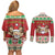 Poland Christmas Couples Matching Off Shoulder Short Dress and Long Sleeve Button Shirt Pierogi Mascot Santa Claus Wesołych Swiat - Wonder Print Shop