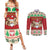 Poland Christmas Couples Matching Summer Maxi Dress and Long Sleeve Button Shirt Pierogi Mascot Santa Claus Wesołych Swiat - Wonder Print Shop