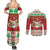 Poland Christmas Couples Matching Summer Maxi Dress and Long Sleeve Button Shirt Pierogi Mascot Santa Claus Wesołych Swiat - Wonder Print Shop