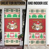 Poland Christmas Door Cover Pierogi Mascot Santa Claus Wesołych Swiat - Wonder Print Shop